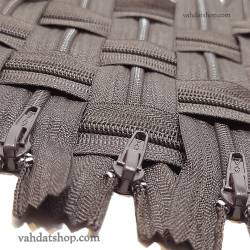 زیپ 20 سانت دنده 4 قهوه ای کد 088 بسته ای