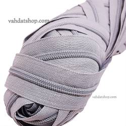 زیپ متری نقره ای دنده 5 پلاستیک