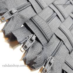 زیپ 20 سانت دنده 3 طوسی کد 155بسته ای