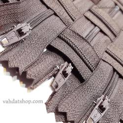 زیپ 20 سانت دنده 3 قهوه ای کد 141 بسته ای