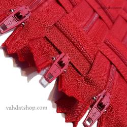 زیپ 20 سانت دنده 3 قرمز کد 171 بسته ای