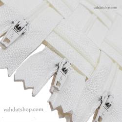 زیپ 20 سانت دنده 3 شیری کد 121 بسته ای