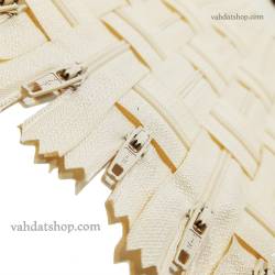 زیپ 20 سانت دنده 3 کرم کد 123