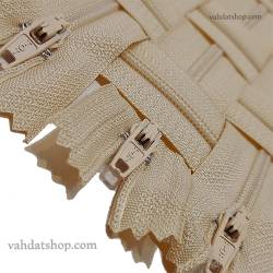 زیپ 20 سانت دنده 3 کرم کد 891 بسته ای