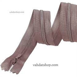 زیپ مخفی 50 سانت دنده 3 قهوه ای کد 327 بسته ای