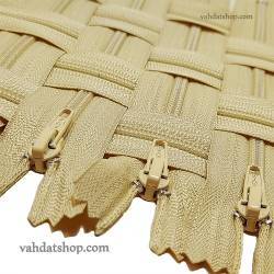 زیپ 20 سانت دنده 4 کرم کد 371 بسته ای