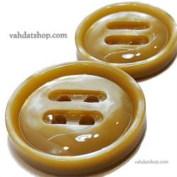 دکمه 2 سایز اسپورت چهارسوراخ کشیده کرم