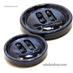 دکمه 2 سایز پالتویی چهارسوراخ کشیده سرمه ای