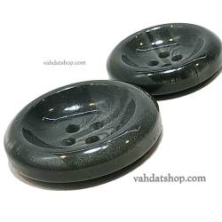 دکمه 2 سایز اسپورت چهارسوراخ سبز یشمی