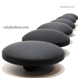 دکمه 6 سایز پایه دار مشکی مات فندقی