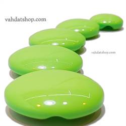 دکمه 5 سایز ساده تونلی سبز فسفری