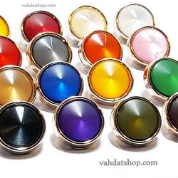 دکمه شومیزی طرح ساده دور طلایی