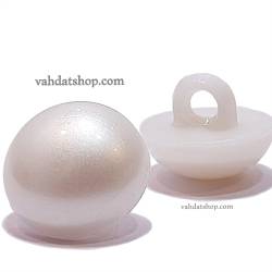 دکمه فندقی شومیزی مرواریدی شیری