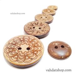 دکمه چوبی 5 سایز کد W982