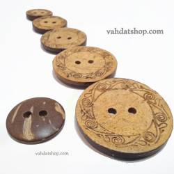 دکمه چوبی 5 سایز کد W978