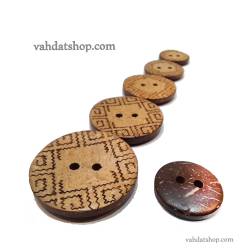 دکمه چوبی 5 سایز کد W1029
