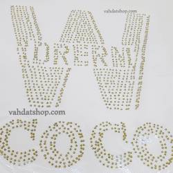 نگین ورقه ای طرح W طلایی