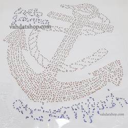 نگین ورقه ای طرح لنگر طلایی