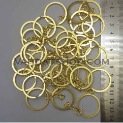 حلقه سر کلیدی زنجیردار طلایی