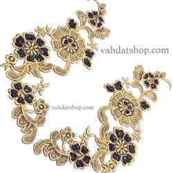 طرح حرارتی گل صدف زیتونی 738