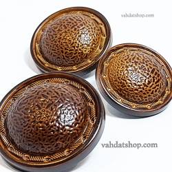 دکمه 4 سایز پایه دار اسپرت گرد طرح چرم