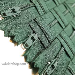 زیپ 20 سانت دنده 3 سبز کد 890 بسته ای