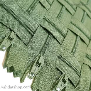 زیپ 20 سانت دنده 3 سبز کد 096 بسته ای