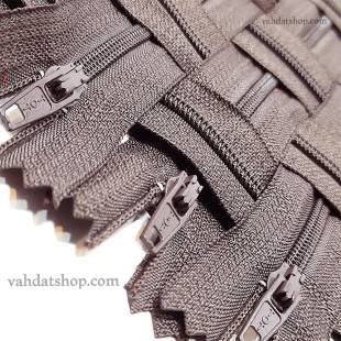 زیپ 20 سانت دنده 3 قهوه ای کد 141