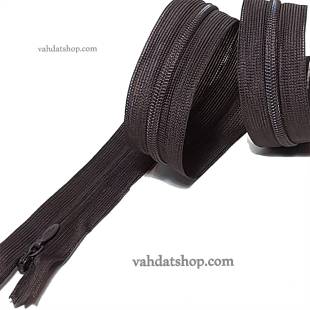 زیپ مخفی 50 سانت دنده 3 قهوه ای کد 570 بسته ای