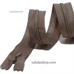 زیپ مخفی 50 سانت دنده 3 قهوه ای کد 072