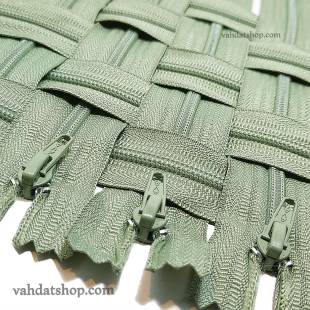 زیپ 20 سانت دنده 4 سبز کد 170 بسته ای