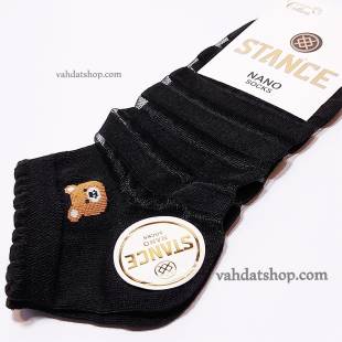 جوراب زنانه STANCE شیشه ای مشکی طرح 2