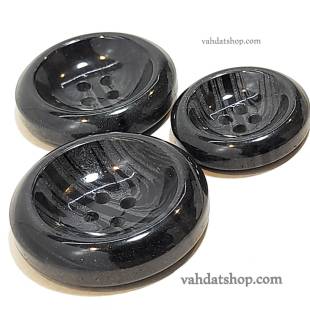 دکمه 3 سایز اسپورت چهارسوراخ گود دودی