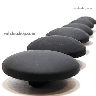 دکمه 6 سایز پایه دار مشکی مات فندقی