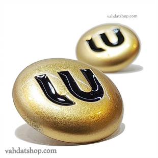 دکمه 2 سایز پایه دار طلایی LV