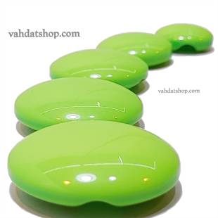 دکمه 5 سایز ساده تونلی سبز فسفری