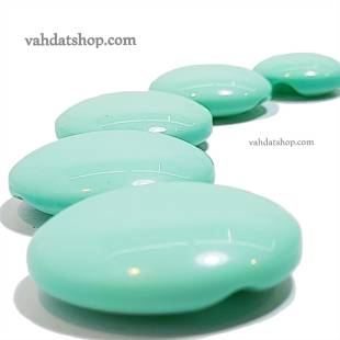 دکمه 5 سایز ساده تونلی سبز پاستیلی