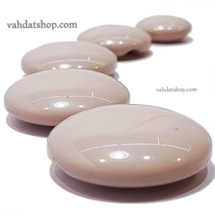 دکمه 5 سایز ساده تونلی کرم کاراملی