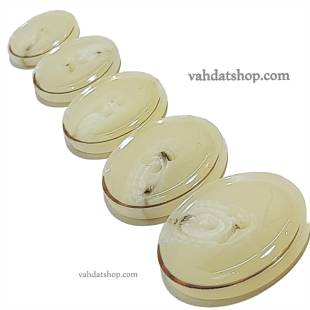 دکمه پالتویی 5 سایز سفید