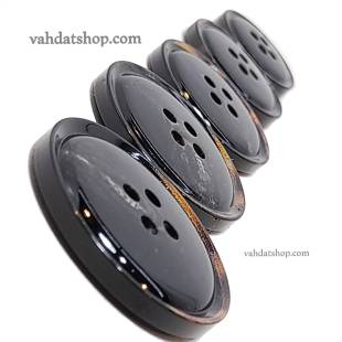 دکمه پالتویی 5 سایز مشکی