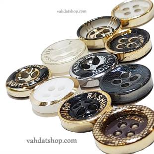 دکمه پیراهن  مردانه چهار سوراخ متنوع