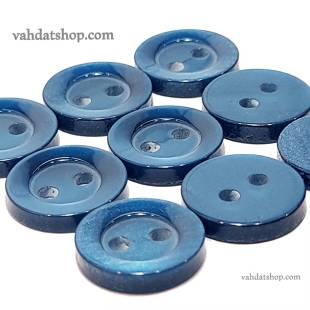 دکمه پیراهن مردانه صدفی سبزآبی تیره