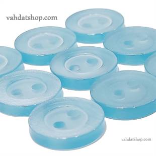 دکمه پیراهن مردانه صدفی سبزآبی روشن