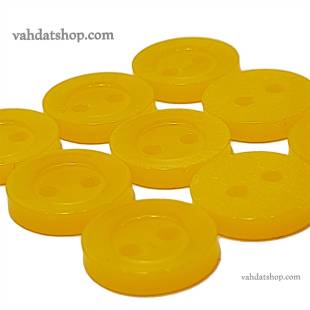 دکمه پیراهن مردانه صدفی زرد قناری