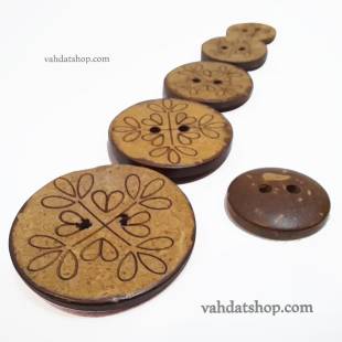 دکمه چوبی 5 سایز کد W977