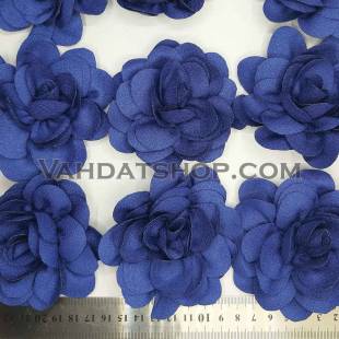 گل رز پارچه ای آبی کاربنی