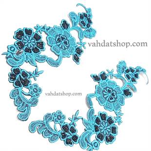 طرح حرارتی گل صدف سبزآبی 738