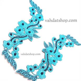 طرح حرارتی گل غزل سبزآبی 724
