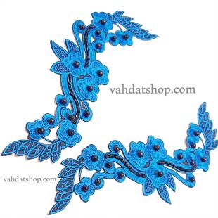 طرح حرارتی گل غزل آبی 724
