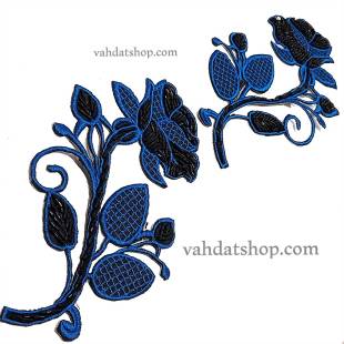  طرح حرارتی گل رز آبی 203